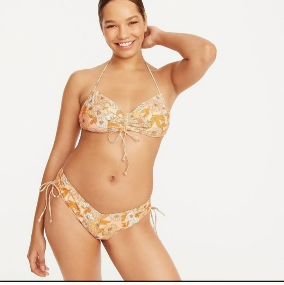 J. CREW ZININI FLORAL BIKINI BOTTOM SIZE XL NWT